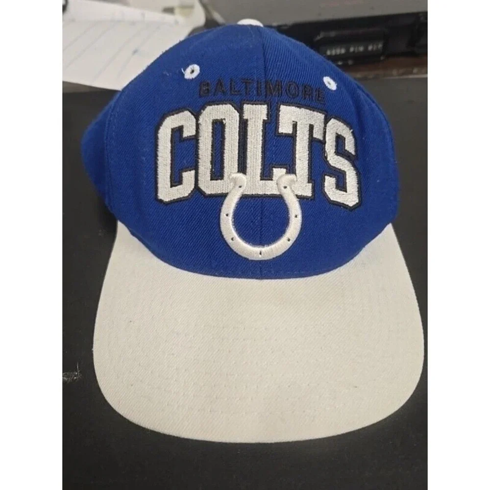 Mitchell & Ness NFL 100% Wool Hat Baltimore Colts Snapback Vintage Collection